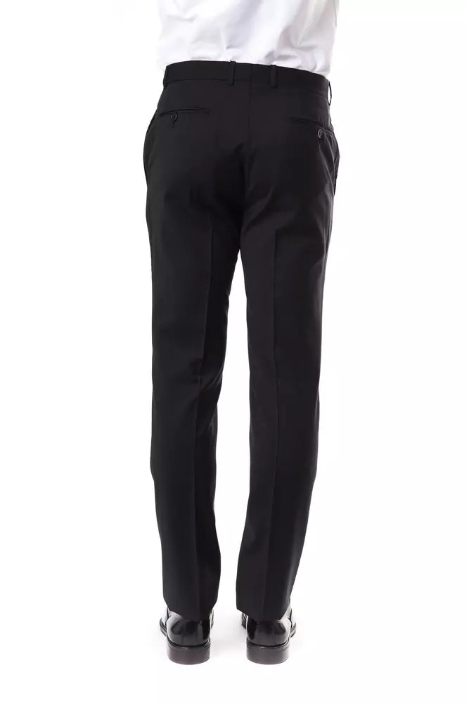 Uominitaliani Gray Wool Men's Pants