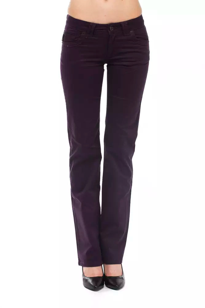 Ungaro Fever Purple Cotton Women's Pants