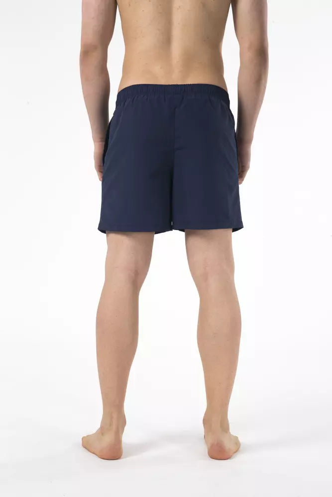 Just Cavalli Blue Nylon Men Swimwear Short