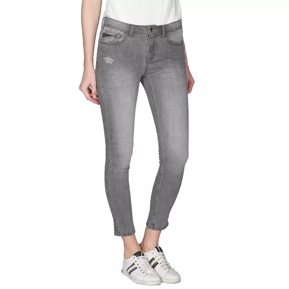 Yes Zee Gray Cotton Women's Push-Up Jeggings
