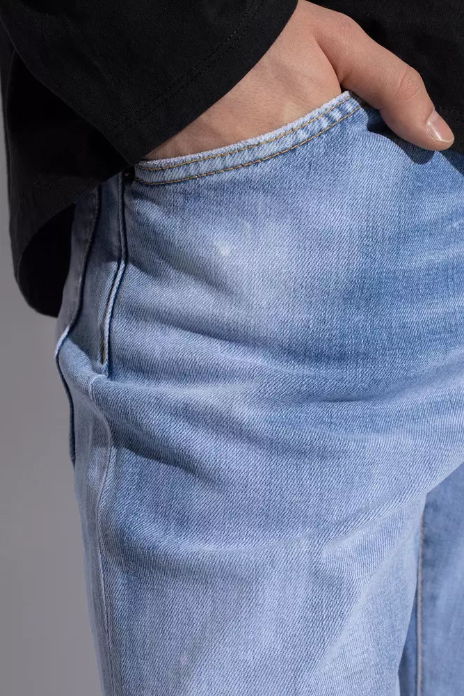 Dsquared² Light Blue Cotton Men Jeans