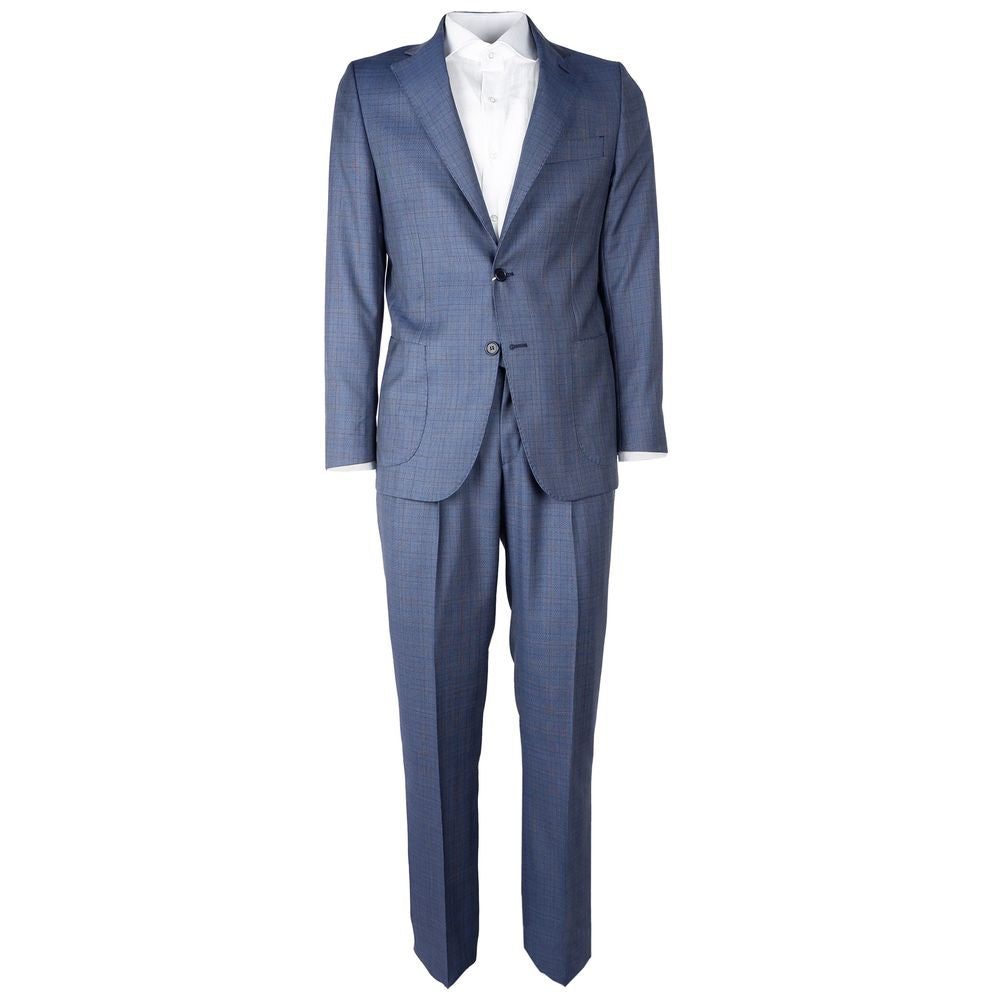 Made in Italy Blue Wool Men's Suit