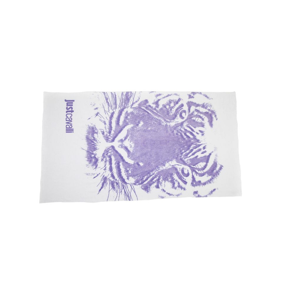 Just Cavalli White Cotton Men Towel
