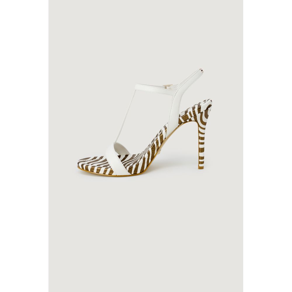 Guess White Leather Sandal