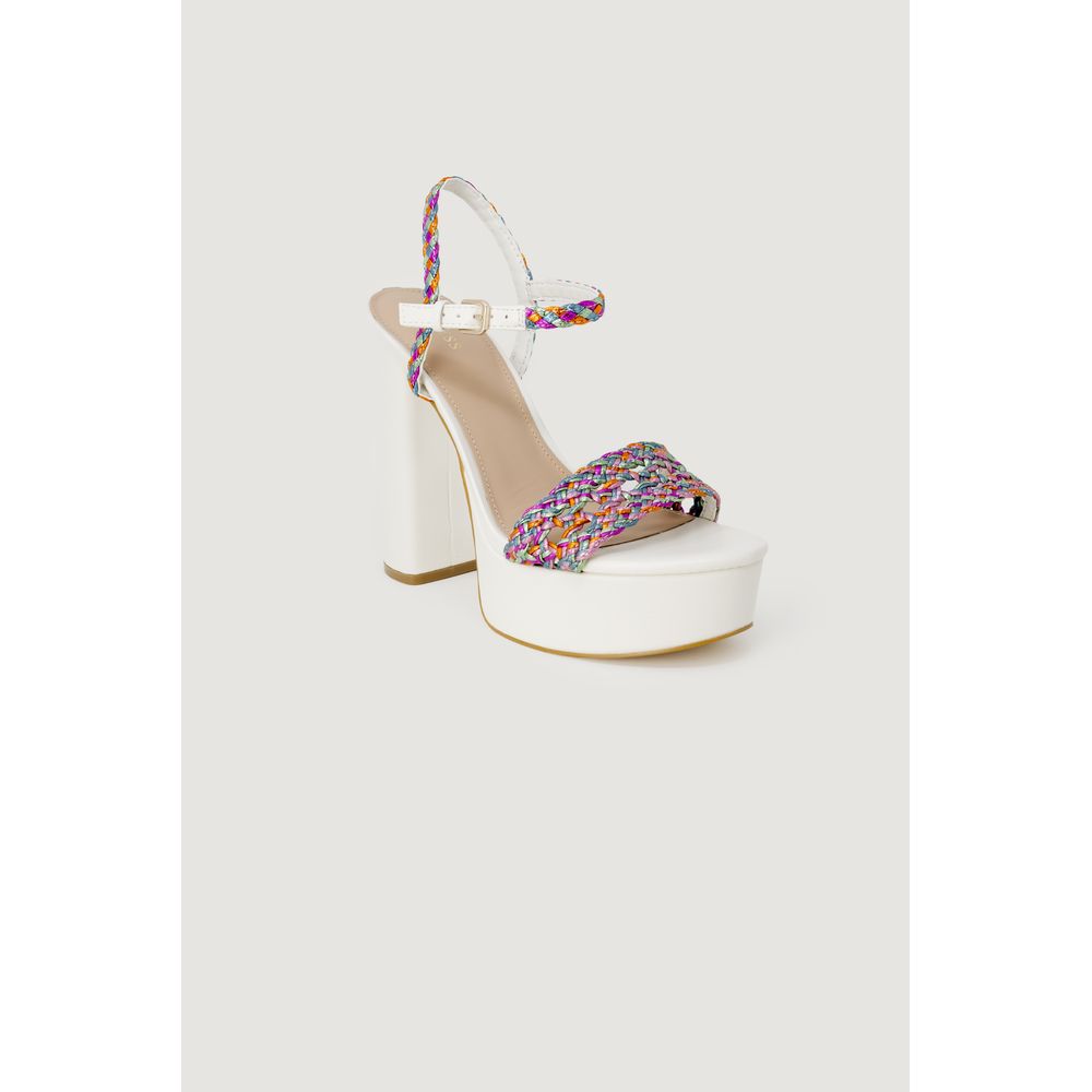 Guess White Polyester Sandal
