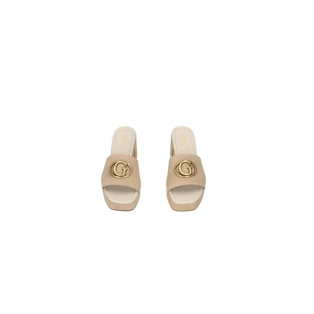 Guess Brown Suede Leather Sandal
