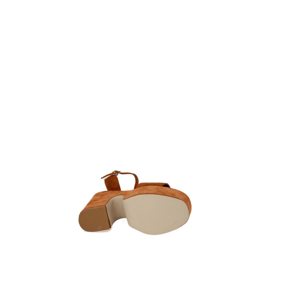 Guess Brown Suede Leather Sandal