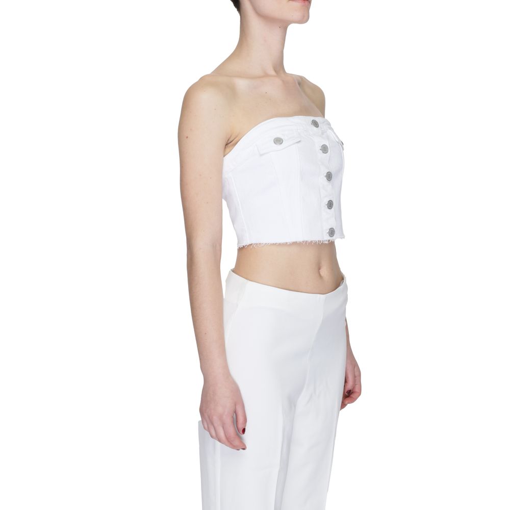 Tommy Hilfiger Jeans White Recycled Cotton Tops & T-Shirt