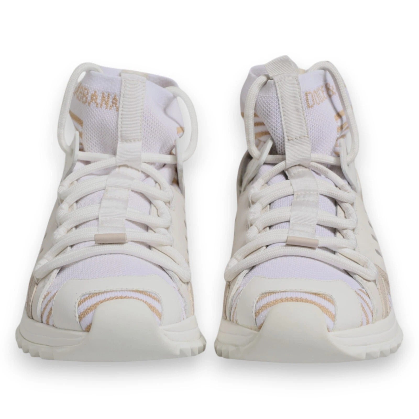 Dolce & Gabbana White Sorrento Socks Trekking Sneakers Shoes