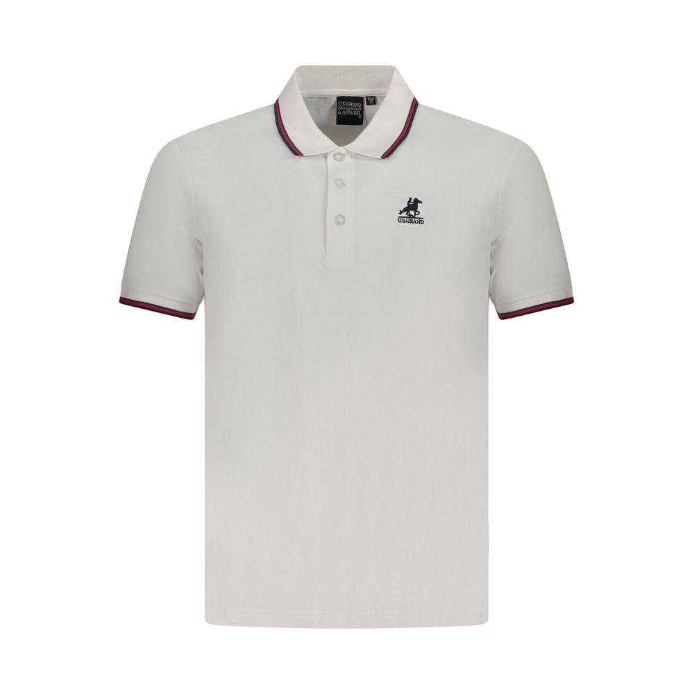 U.S. Grand Polo White Cotton Men Polo Shirt