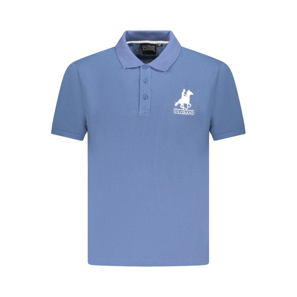 U.S. Grand Polo Blue Cotton Men Polo Shirt