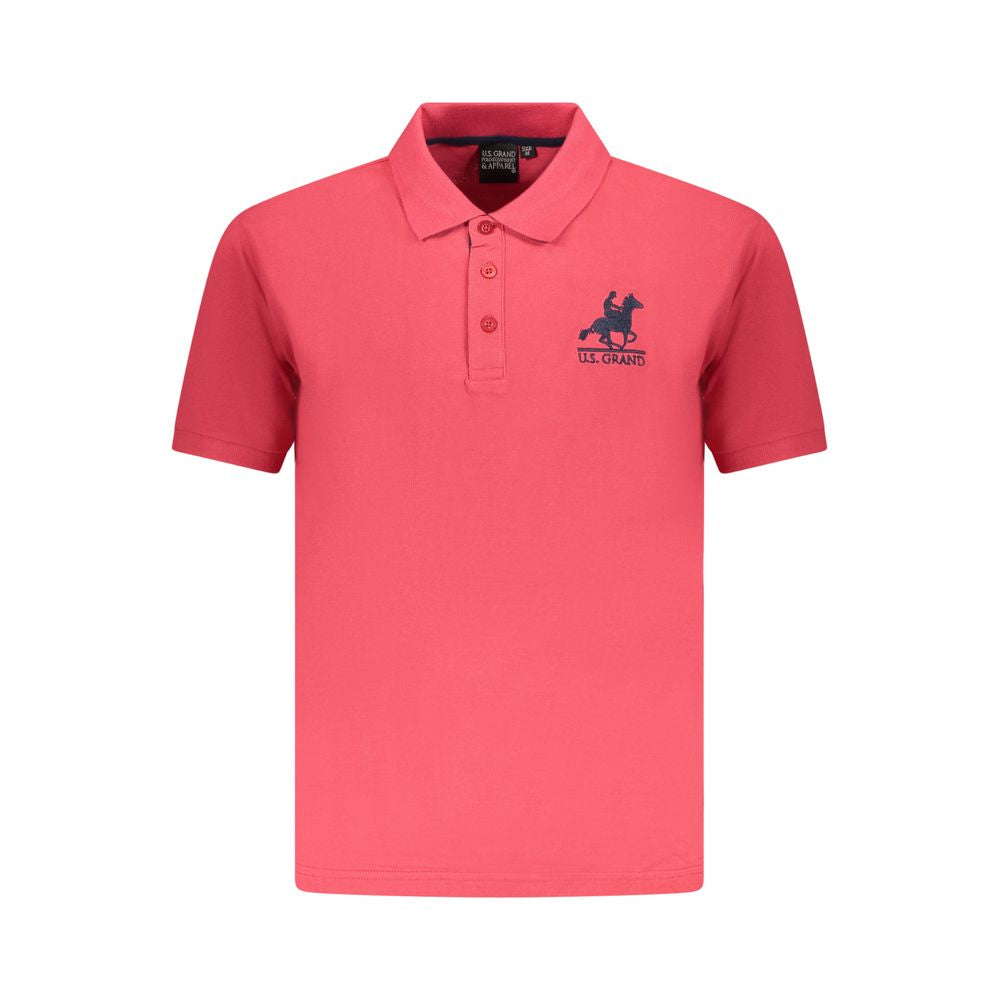 U.S. Grand Polo Red Cotton Men Polo Shirt