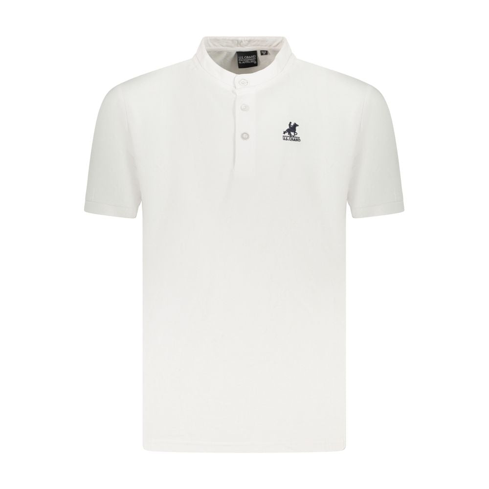 U.S. Grand Polo White Cotton Men Polo Shirt