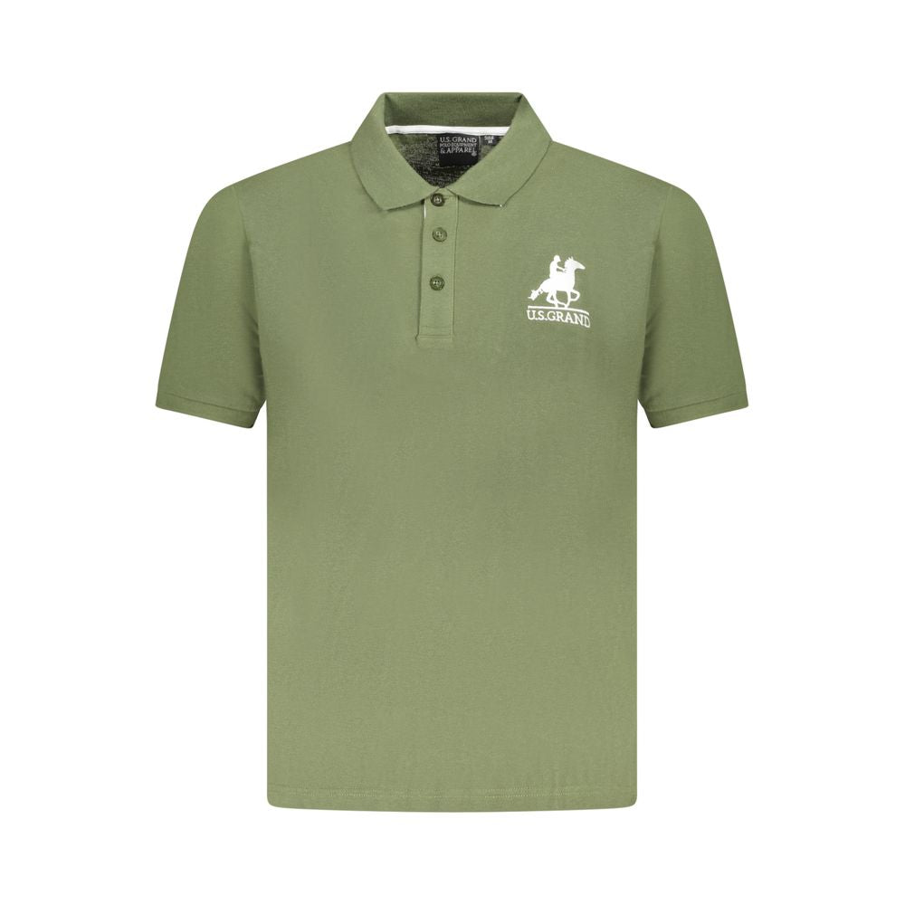 U.S. Grand Polo Green Cotton Men Polo Shirt