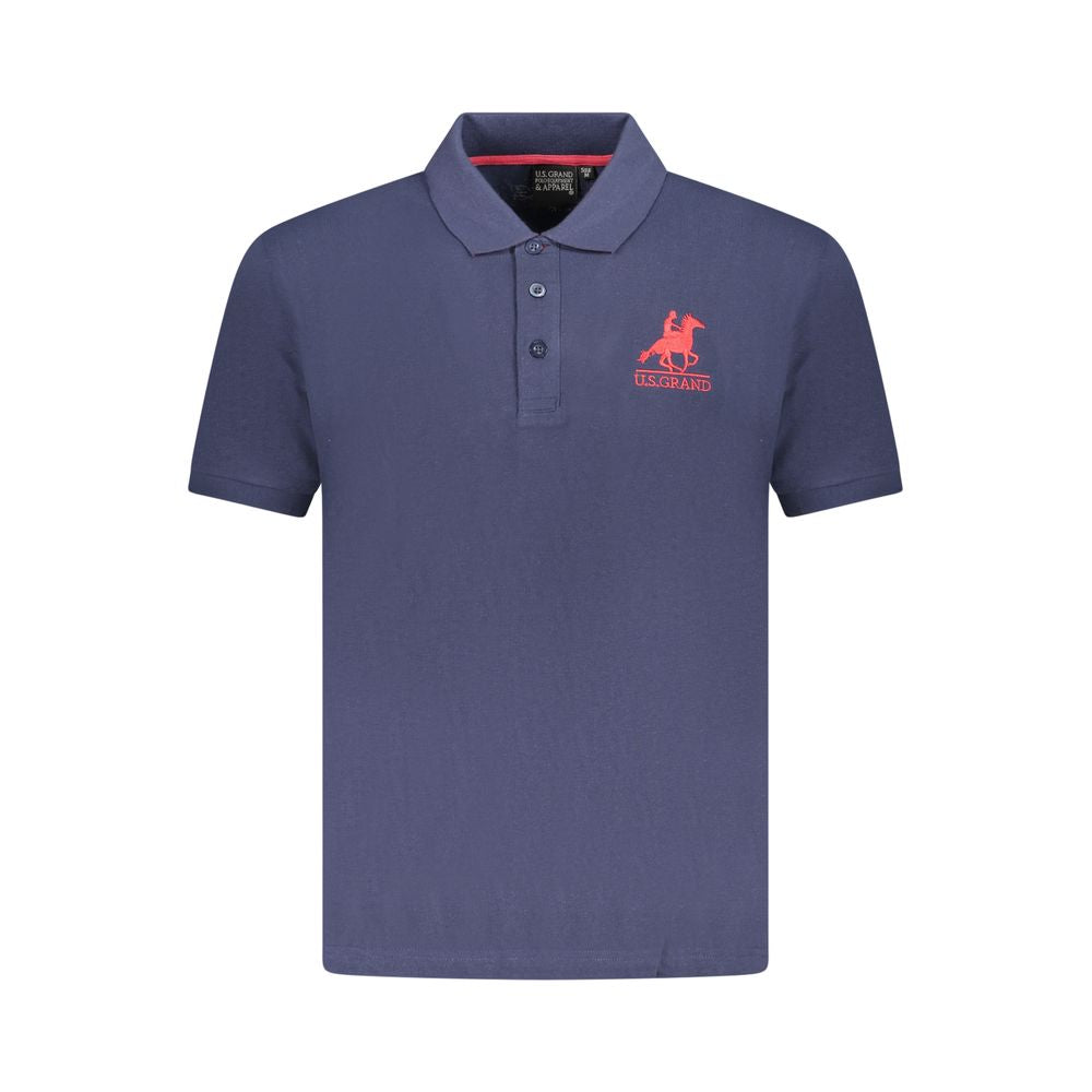 U.S. Grand Polo Blue Cotton Men Polo Shirt