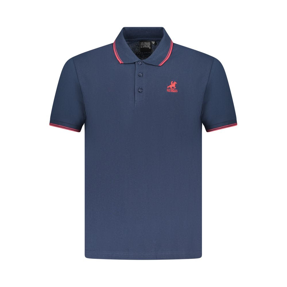U.S. Grand Polo Blue Cotton Men Polo Shirt