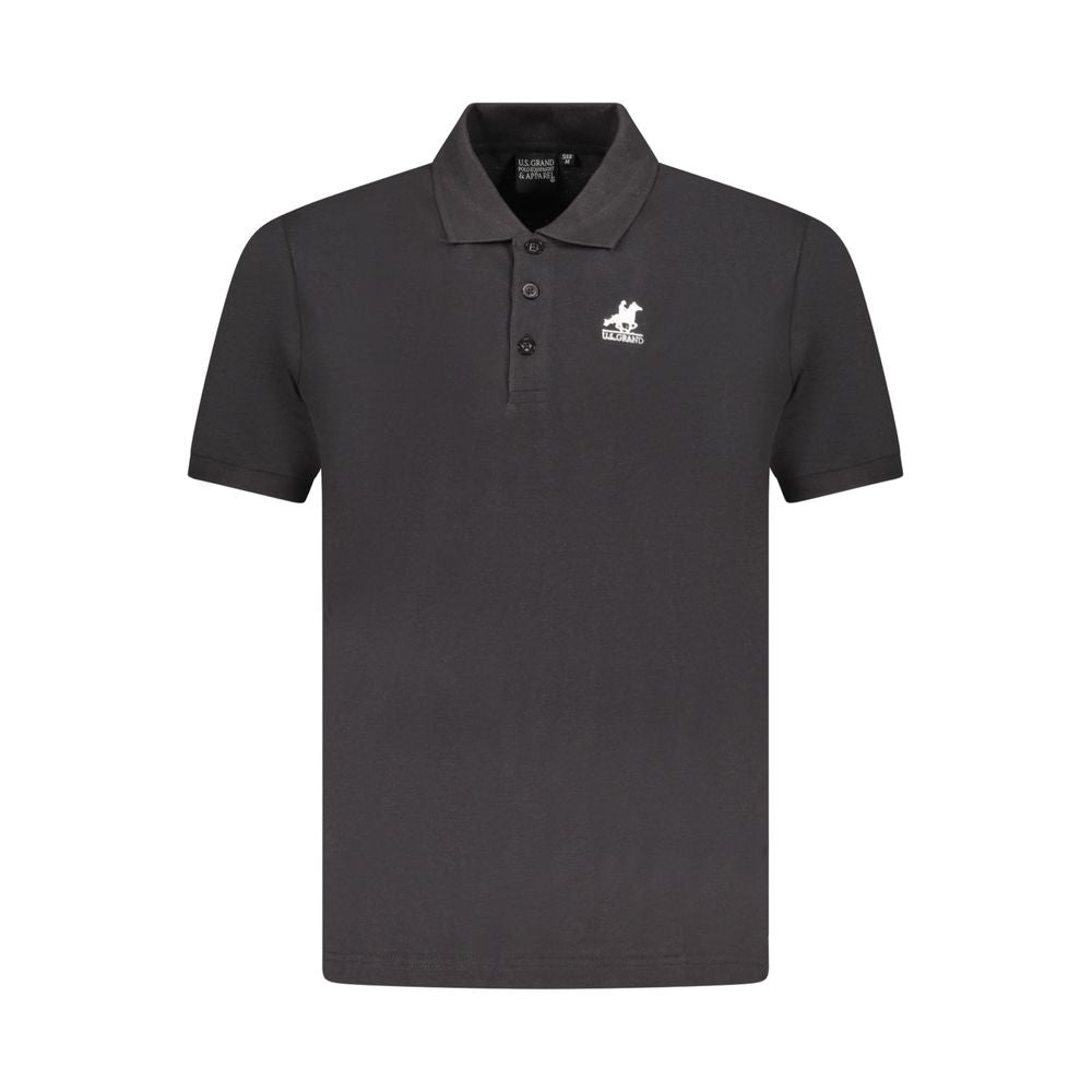 U.S. Grand Polo Black Cotton Men Polo Shirt