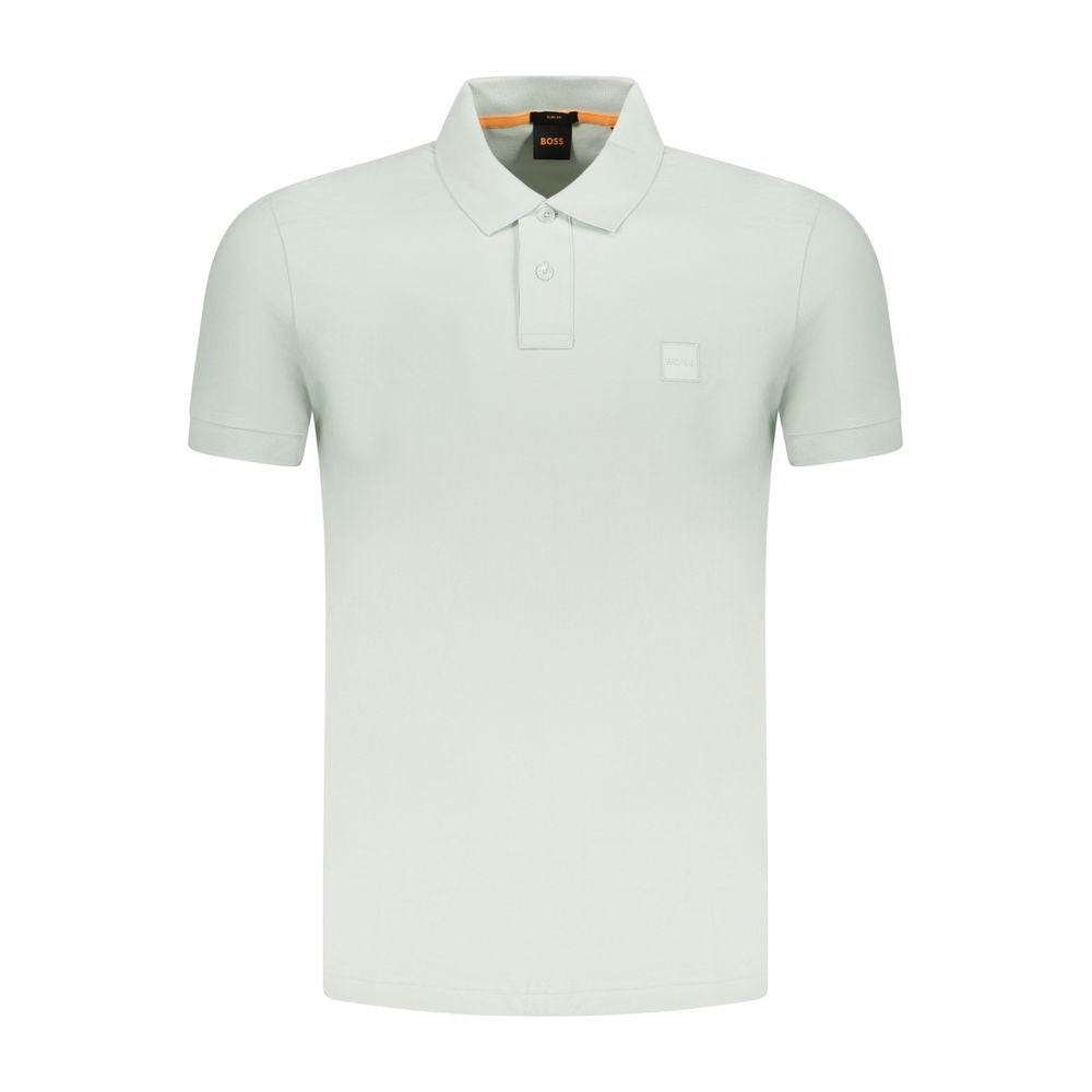 Hugo Boss Green Cotton Men Polo Shirt